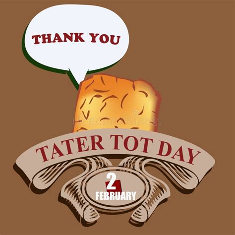 Welcom Tater Tot Day Stock Vector Illustration Of Dish 210264651
