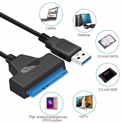 New Usb 30 Sata 3 Cable Sata To Usb Adapter Up To 6 Gbps Support 25