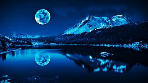 Download Super Moon Blue Wallpaper Wallsev Hd By Ndavis Blue Moon