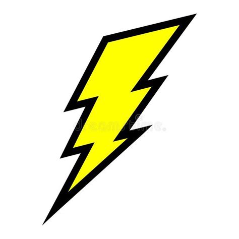 Electric Lightning Bolt Vector High Quality Illustration Of A Yellow