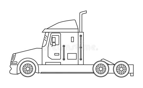 Truck On A White Background Stock Vector Illustration Of Cabin