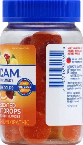 Zicam® Cold Remedy Shortens Colds Zinc Formula Cold Medicine Fruit Flavors Fruit Drops 25 Ct