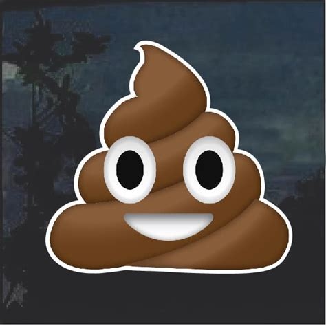 Poop Emoji Decal Sticker Made In Usa