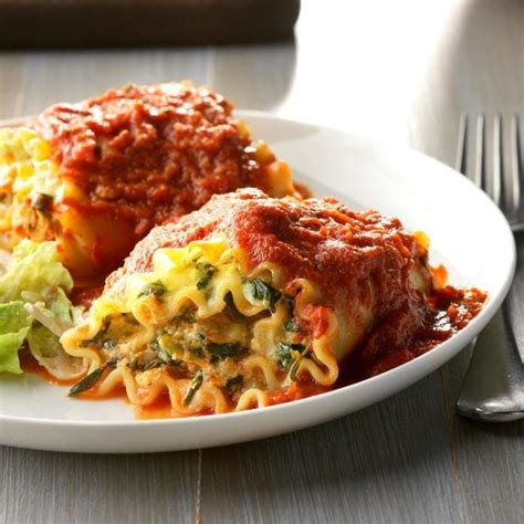 Spinach Lasagna Roll Ups Recipe Taste Of Home