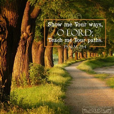 Show Me Your Ways Lord Teach Me Your Paths Psalm 254 Scripture