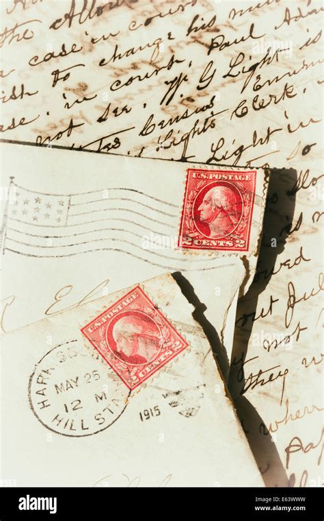 Old Antique Handwritten Lettersenvelopes Stock Photo Alamy