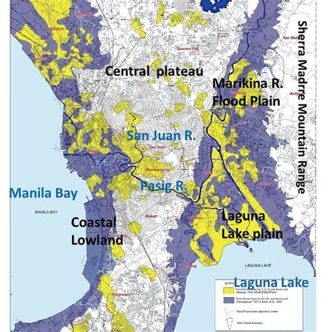 It is one of the 11 cities and 6 towns comprising metro manila / national capitol region. Flood hazard map of Metro Manila (MGB, 2009). | Download ...