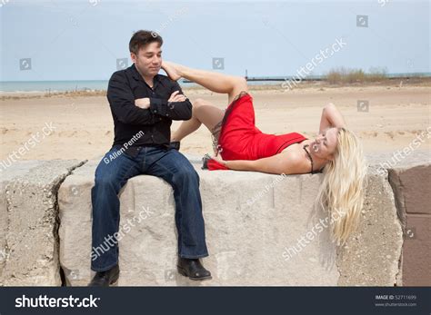 Beautiful Woman Teasing Her Man Stock Photo 52711699 Shutterstock