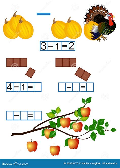 Mathematics Familiarity With A Minus Sign Subtraction Stock Vector