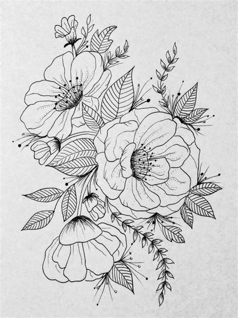 Floral Pattern Sketch Floral Pattern Sketch Iv By Artist Harper Ethan