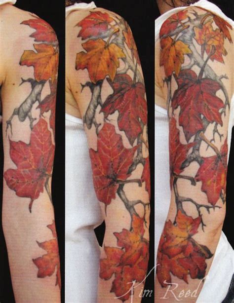 Leaves Autumn Tattoo Fall Leaves Tattoo Best Sleeve Tattoos