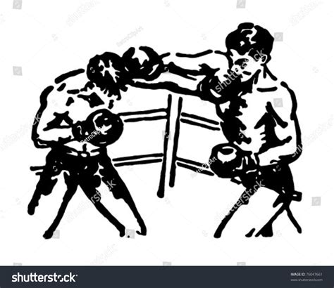 Boxing Match Retro Ad Art Illustration 76047661 Shutterstock
