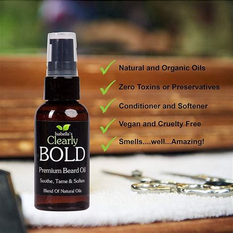 Isabellas Clearly Bold Premium Beard Oil Aromatic Essential Oils