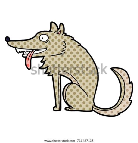 Hungry Cartoon Wolf Stock Vector Royalty Free