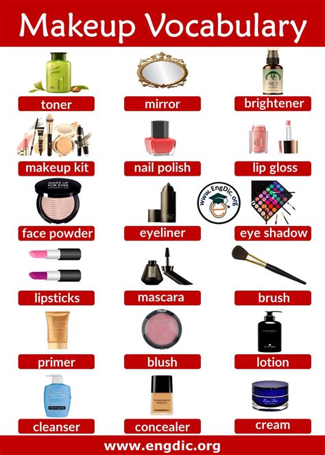 Makeup And Cosmetics Vocabulary With Images Download Pdf Engdic