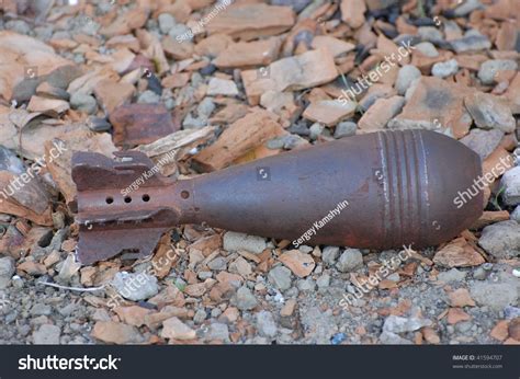 Old Rusted World War Ii Mortar Shell Stock Photo 41594707