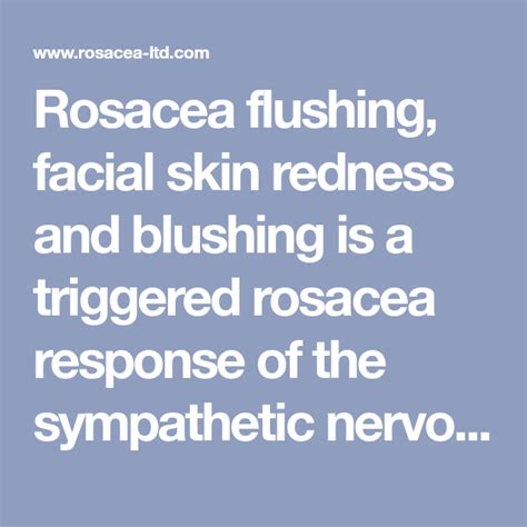 Rosacea Flushing Facial Skin Redness And Blushing Is A Triggered
