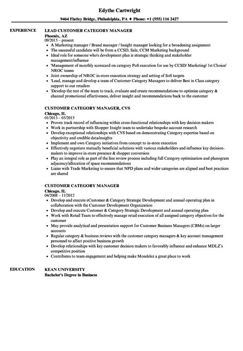 Check spelling or type a new query. Customer Category Manager Resume Samples | Velvet Jobs
