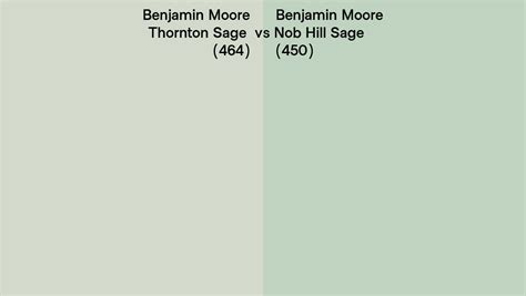 Benjamin Moore Thornton Sage Vs Nob Hill Sage Side By Side Comparison