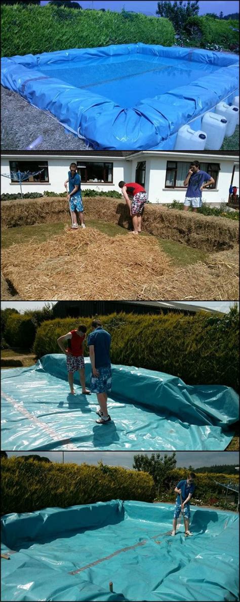 Straw Bale Pool Interesting Creative And Economical Way To Have