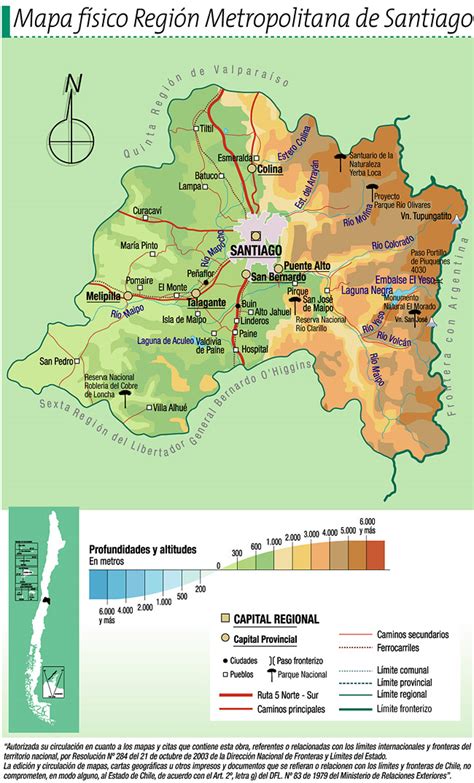 Que modifica parcialmente la actual delimitación de las regiones de salud de panamá este y región de salud metropolitana. Mapa físico Región Metropolitana de Santiago. Icarito