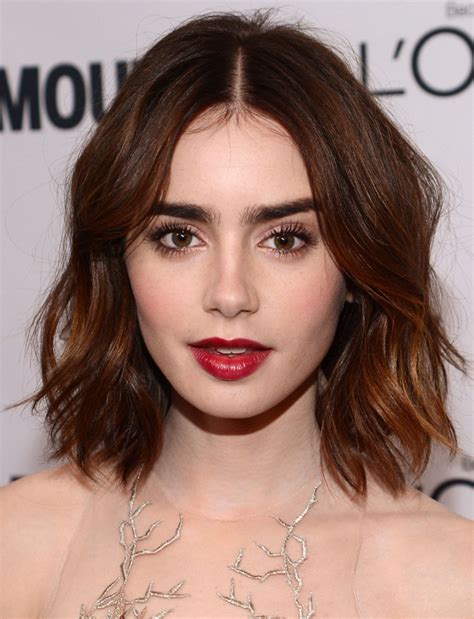 Lily Collins Models The Perfect Makeup For A Pale Complexion StyleCaster