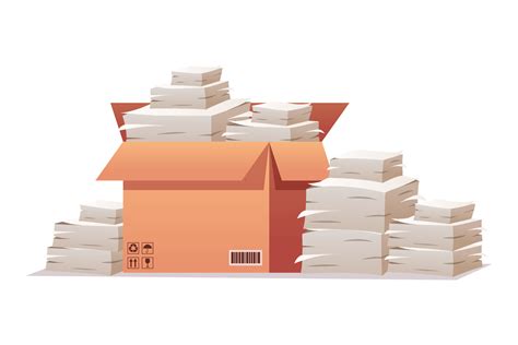 Cardboard Boxes And Paper Documents Pile Of File Folders 4927883