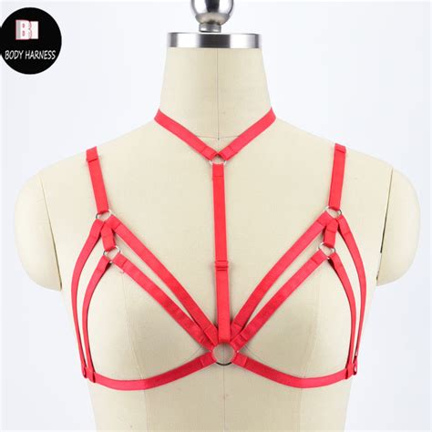 women 9 colors body harness sexy lingerie cage bra pole dance elastic bra harness cage harajuku