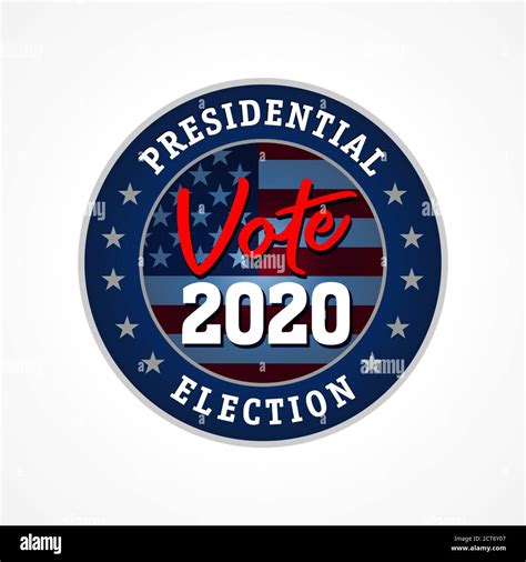 Usa Presidential Election Vote 2020 Banner With Round Emblem Election