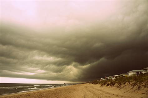 Wallpaper Summer Storm Beach Rain Clouds Nc Sony Alpha