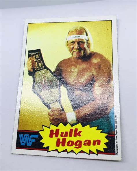 Hulk Hogan Topps Wwf Wrestling Rookie Trading Card Wwe Near