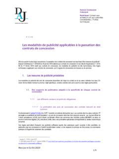 Les Modalit S De Publicit Applicables La Passation Des Les