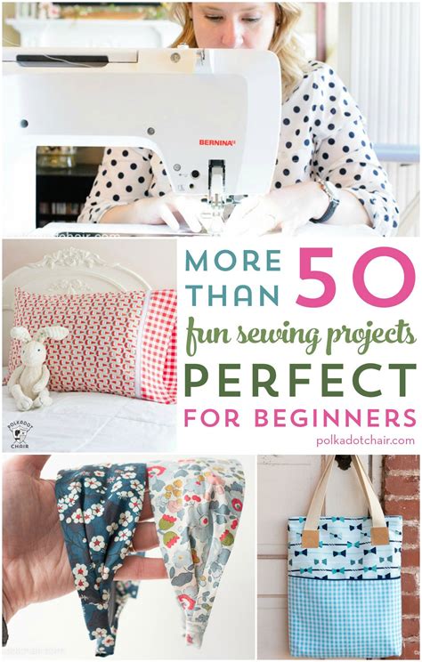 50 Simple And Easy Beginner Sewing Projects Polka Dot Chair Sewing