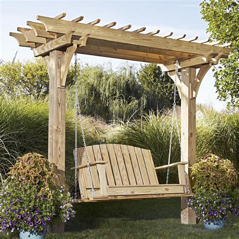 Easy Swinging Arbor With Swing Woodworking Plan From Wood Magazine