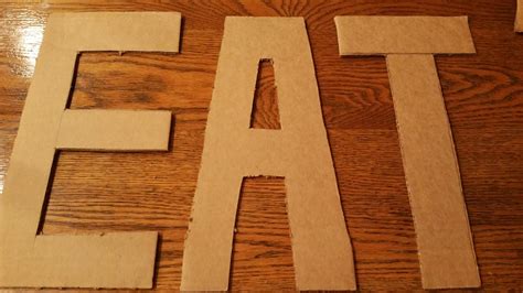 Easy Cardboard Letters Redo It Yourself Inspirations Easy Cardboard