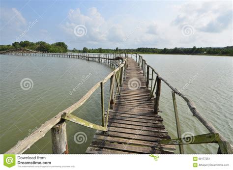 The Long Wood Bridge Across The Swamp Stock Image Image Of Fresh