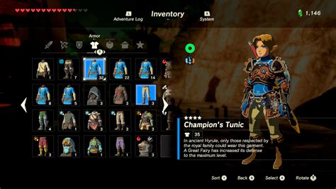 Zelda Breath Of The Wild Guide How To Upgrade The Champion S Tunic Polygon Atelier Yuwa Ciao Jp