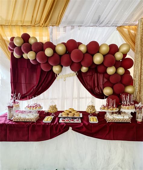 Burgundy Balloon Garland Quince Decorations Quinceanera Decorations