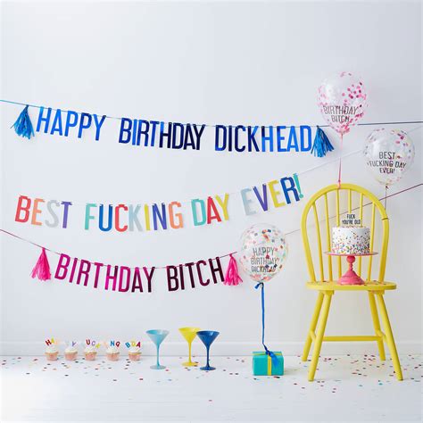 Best Fucking Day Ever Banner Bunting And Balloons Kit By Ginger Ray