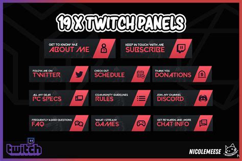 Valorant Twitch Panels Streaming Overlay Gráfico por EmeeseOverlays