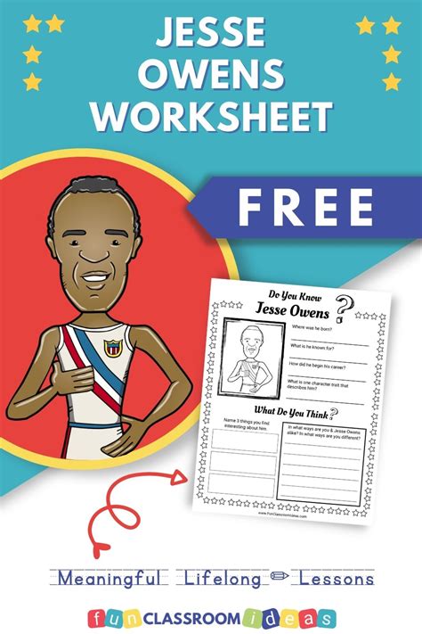 Free Jesse Owens Worksheet Level Up Your Worksheets