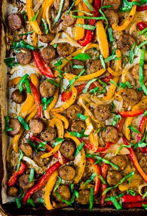 Sausage And Peppers In The Oven Easy Sheet Pan Recipe Well Plated