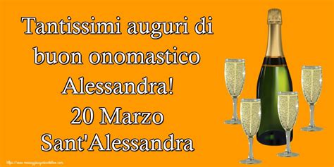 Cartoline Di Sant Alessandra Tantissimi Auguri Di Buon Onomastico