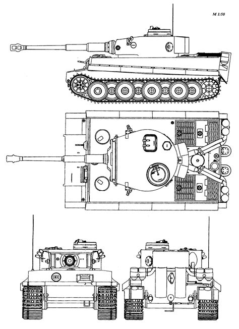 Tiger I Tank Blueprint Download Free Blueprint For 3d Modeling Tank