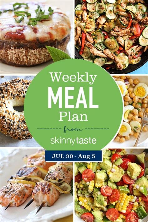Skinnytaste Meal Plan July 30 Aug 5 Yummiesta