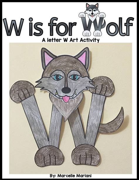 Letter W Art Activity W Is For Wolf Alphabet Crafts Preschool