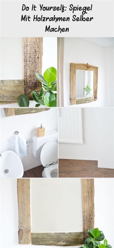 Spiegel mit beleuchtung und ablage. Spiegel mit Holzrahmen selber bauen. Selber machen. DIY ...