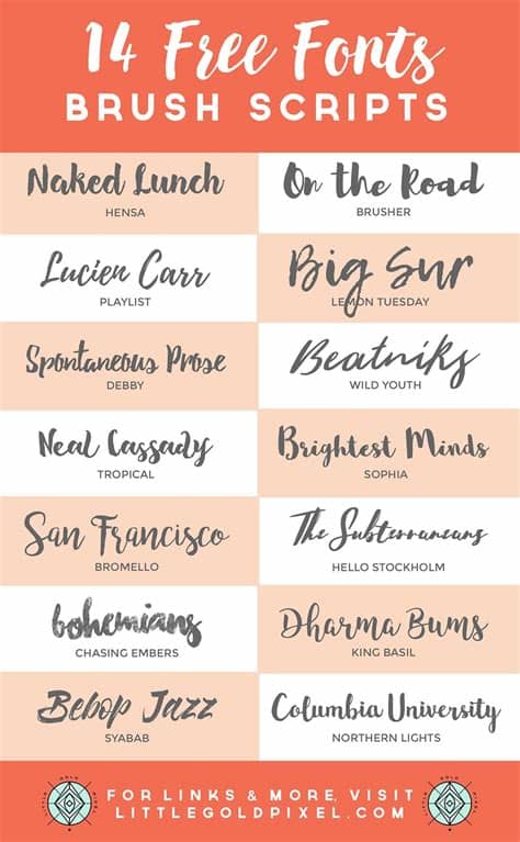If you want to create professional printout, you should consider a commercial font. 14 Free Brush Script Fonts | Free brush script font ...