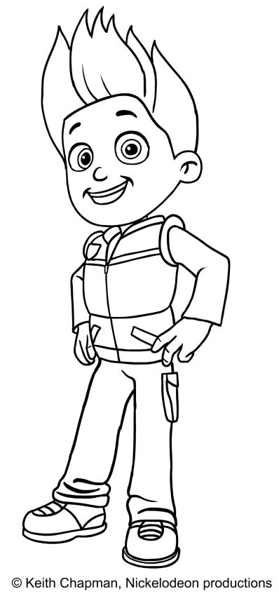 Paw Patrol Ryder Coloring Pages To Print Coloring Pages