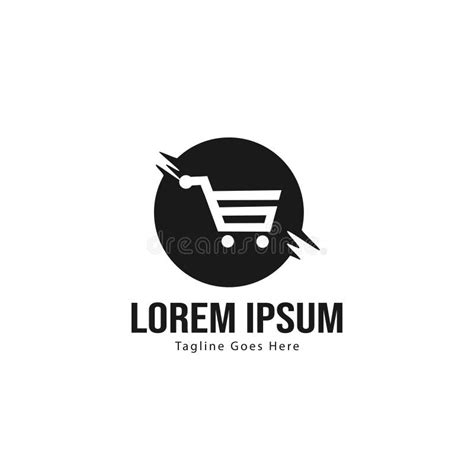 Shopping Logo Template Design Shopping Logo With Modern Frame Isolated
